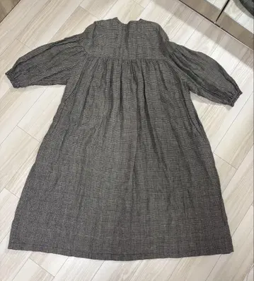 moamaman 리 브라운 체크 원형 원피스 작가