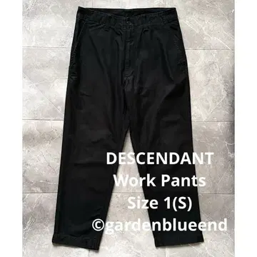 DESCENDANT 워크 팬츠 사이즈 S 블랙 코튼 디센던트