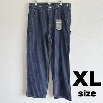 워바시 데님 XL 와이드 팬츠 진 스트라이프