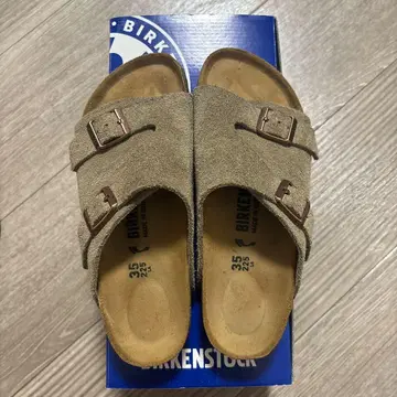 BIRKENSTOCK 취리히 스웨이드 가죽 토프 좁은 폭 35