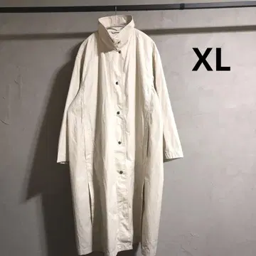 미품 유니클로 U 라이트 롱 코트 자연색 XL 방수