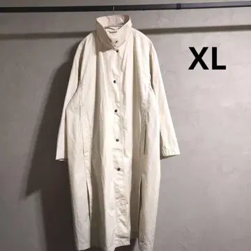 미품 유니클로 U 라이트 롱 코트 자연색 XL 방수
