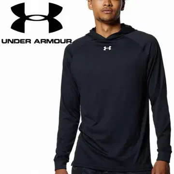 UNDER ARMOUR 블랙 후드 부착 후드티