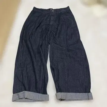 Benzo 다크 데님 와이드 팬츠