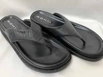 MOHI 샌들 통 38 가죽 24cm 블랙