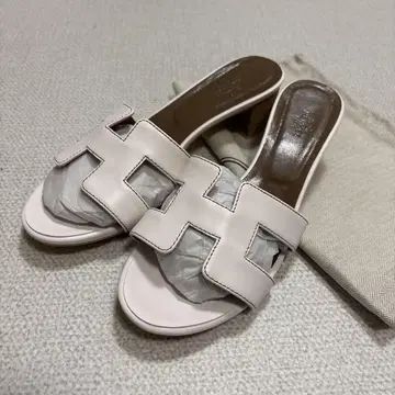 H형 스트랩 샌들 화이트 25cm