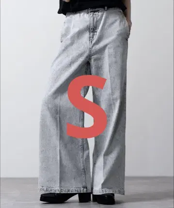 [ CLEL ] 빈티지 디자인 플레어 데님 팬츠 화이트 S
