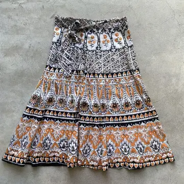 vintage batik wrap skirt