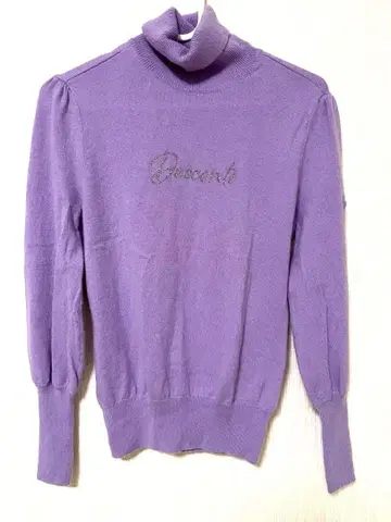 Descente 퍼플 터틀넥 스웨터