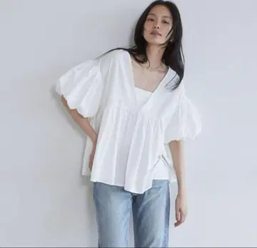 시루무린 코튼 캠브릭 블라우스