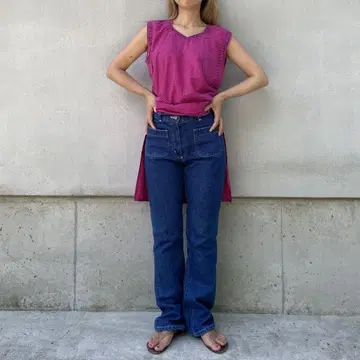다크 블루 플레어 팬츠 usa