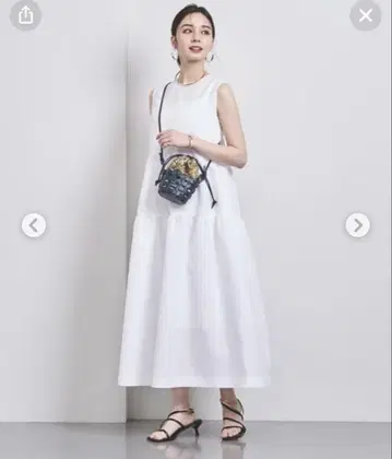 UNITED ARROWS 에어리 자카드 티어드 원피스