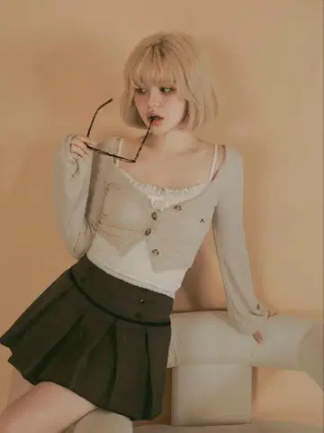 andmary Miu 플리츠 스커트
