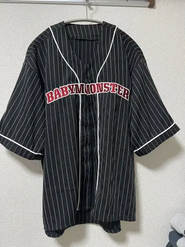 BABYMONSTER 베이스볼 셔츠 티셔츠 BLACK M 사이즈