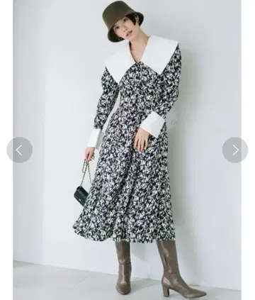 스나이델 빅 컬러 코르셋 원피스