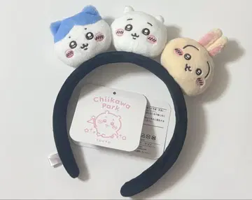 치이카와 파크 봉제 인형 머리띠 (치이카와 하치와레 토끼 얼굴)