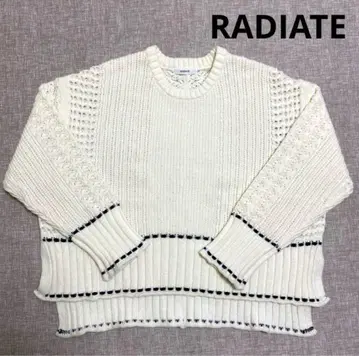 야나다야 RADIATE 바이컬러 라인 크로셰 니트