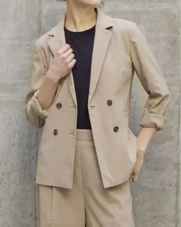 INED 린넨 더블 자켓