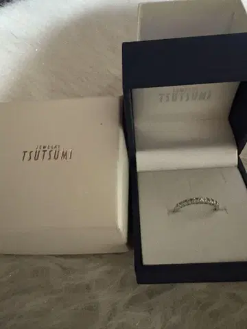 TSUTSUMI 실버 반지 다이아몬드풍