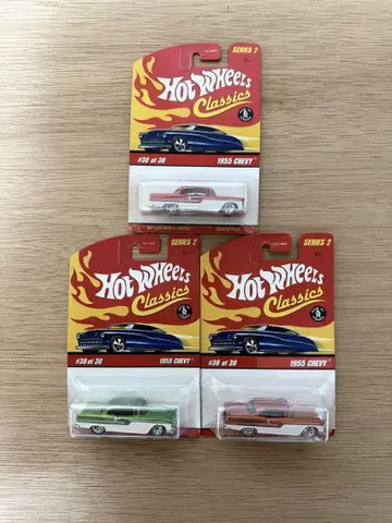 Hot Wheels 클래식 1955 Chevy 3대 세트