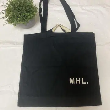 MHL margaret howell 로고 2way 토트백 블랙 블랙