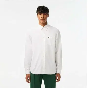 [새상품] LACOSTE 옥스퍼드 긴팔 셔츠 화이트 39