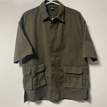 TARAS BOULBA 반팔 워크 셔츠 M 올리브 밀리터리 셔츠