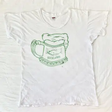 70s 미국제 빈티지 티셔츠 날염 프린트