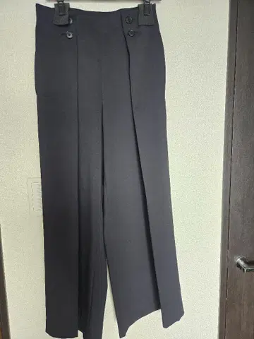 ADORE 블랙 와이드 팬츠 버튼