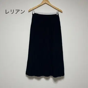 레리안 플리츠 스커트 블랙 일본제