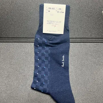 Paul Smith 체크 무늬 삭스 25-27cm 네이비