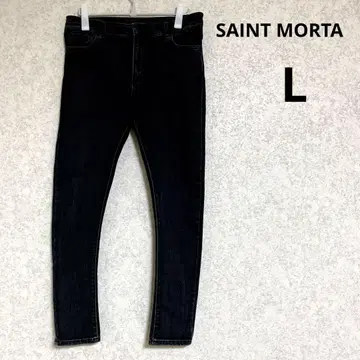 [ SAINT MORTA ] 블랙 데님 스키니 청바지 슬림