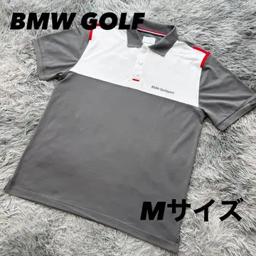 새상품급 BMW 골프 스포츠 피케 셔츠 반팔 그레이 화이트 M 사이즈