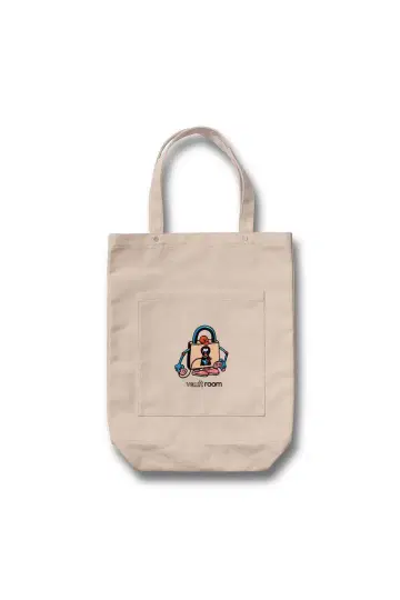 VAULTROOM LOGO CANVAS TOTE BAG / NATURAL