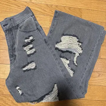 Chico 데미지 와이드 데님 팬츠