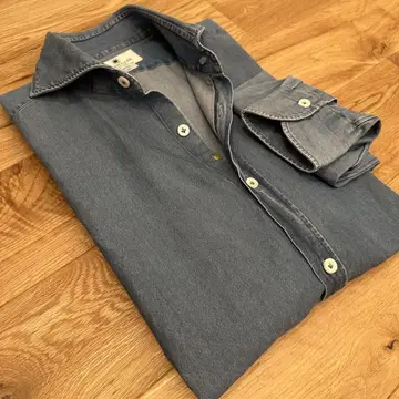 Giannetto 잔넷 slimfit 컷어웨이 데님 셔츠 M