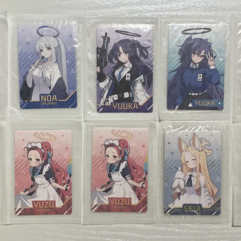 Blue Archive X GS25 Wafer Photocard Noah, Yuuka, Seia, Yuju