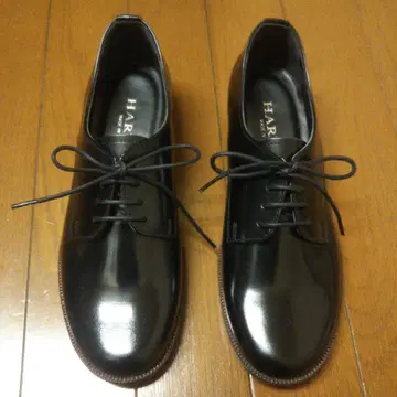 HARUTA 블랙 레이스업 슈즈