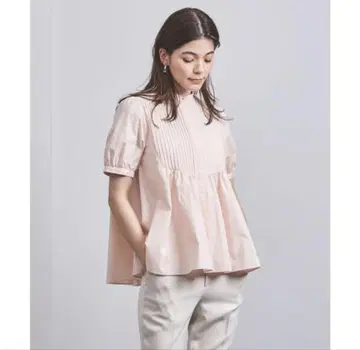 [ 새상품급 ] 유나이티드 애로우즈 핀턱 블라우스 핑크