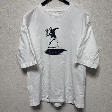 UNITED ARROWS 뱅크시 자수 티셔츠 L 사이즈