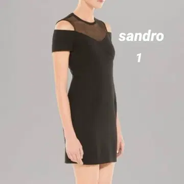 sandro 산드로 오프숄더 미니 드레스 원피스 메쉬
