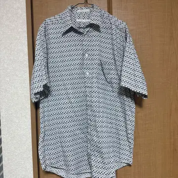 PERRY ELLIS 90's 체크 숏 기장 반팔 셔츠