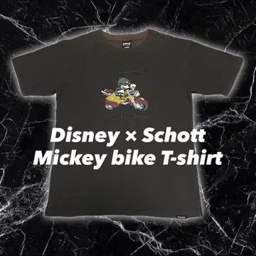 Schott Disney 샷 디즈니 티셔츠 바이크 페이드