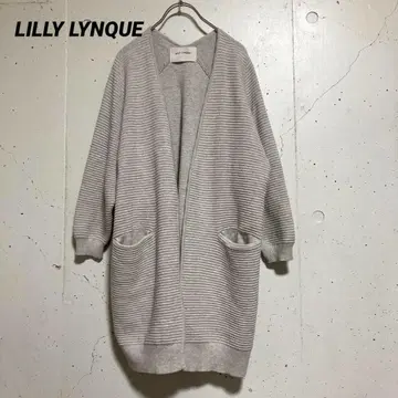 LILLY LYNQUE 릴리 린 울 실크 혼방 니트 가디건 겉옷