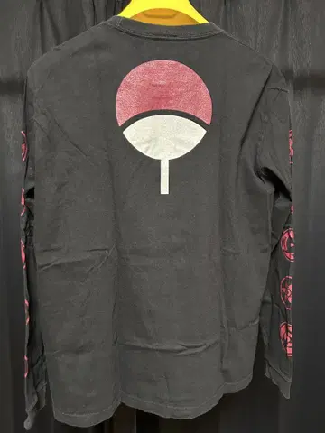 NARUTO 질풍전 사륜안 소매 리브 롱 슬리브 T셔츠