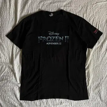 Disney FROZEN II 티셔츠 XL 아나와 눈의 여왕 블랙