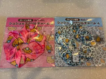 로손 갸루 키티 스크런치 & 아크릴 참 일광화상 키티