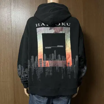 [구제 의류] sakiyama/8ma 프린트 풀오버 후드티 HAIBOKU