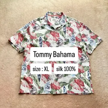 Tommy Bahama 타미 바하마 알로하 셔츠 XL 실크 100%