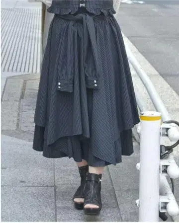 axes femme 엑시즈팜 셔츠 롤업 스타일 언밸런스 스커트